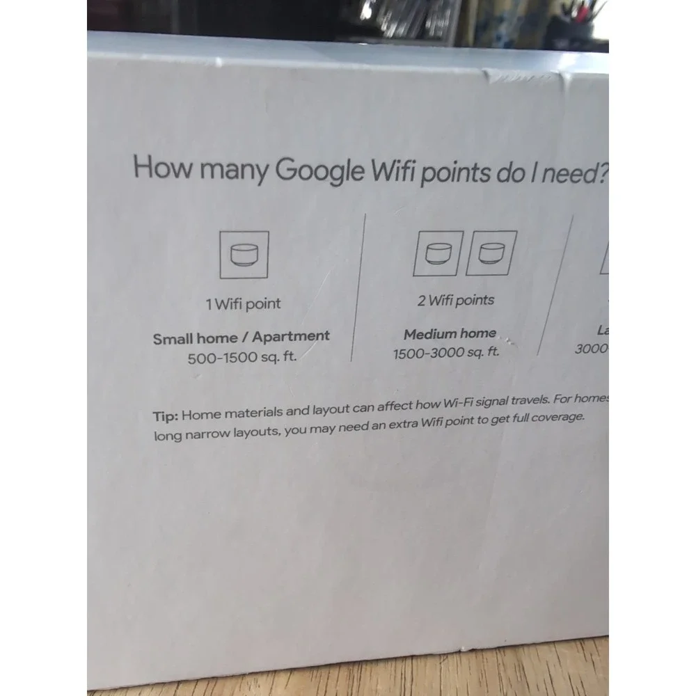 Google WiFi System Whole Home Mesh Router - 3 Pack (Open Box)‎